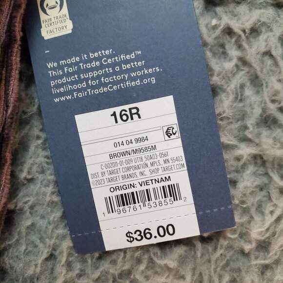 Universal Thread Jeans Womens 16 Brown High Rise Wide Leg Stretch Corduroy *NWT* - Picture 2 of 13